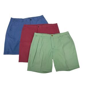 IZOD Saltwater Stretch Pastel Shorts 38 40 Mint Blue Red Lot 3 Boat Casual